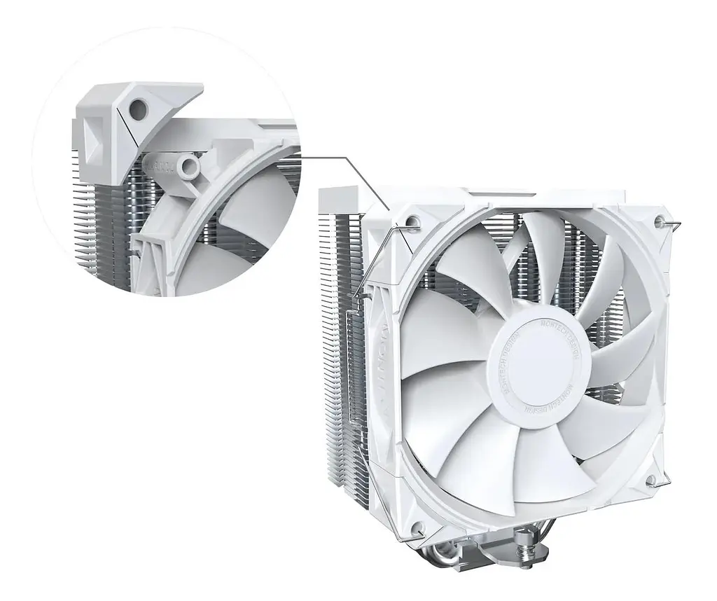 Система охлаждения для компьютерного процессора MULTI SOCKET WHITE NX400 (W) MONTECH - фото 7