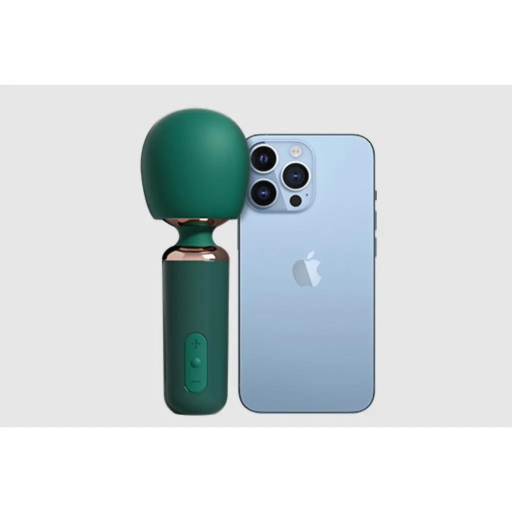 Вібромасажер Qingnan No.5 Powerful Mini Wand 18.3 см зелений - фото 5