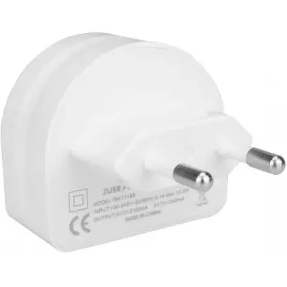 Зарядний пристрій Remax RMT-7188 Moon 2.1A 2 USB 220V White - фото 5