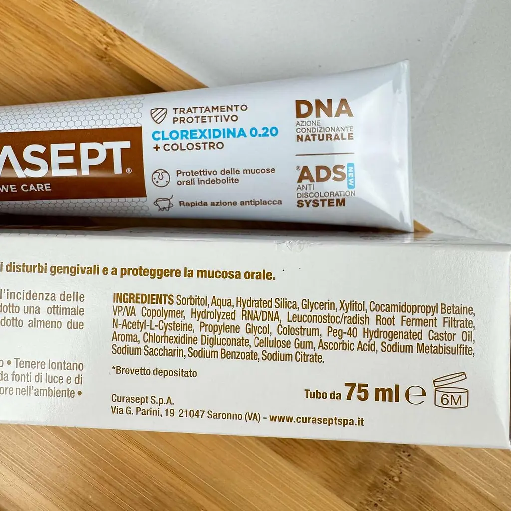 Зубна паста Curasept ADS DNA Protective захисна (хлоргексидин 0,20%) 75 мл - фото 3