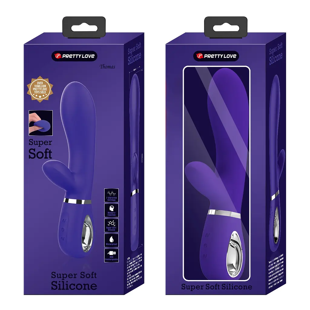 Вібратор PRETTY LOVE THOMAS USB PURPLE new 7 function PRETTY LOVE BI-014621-3 98680 - фото 2