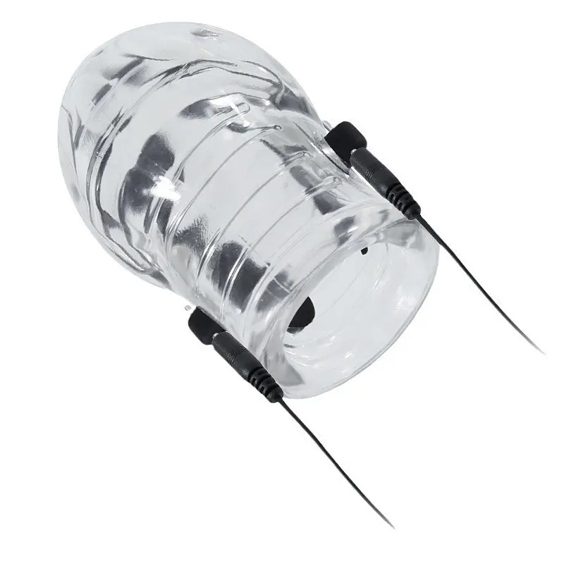 Электростимулятор-насадка на член силиконовый с дистанционным управлением 50 мм прозрачный - фото 4