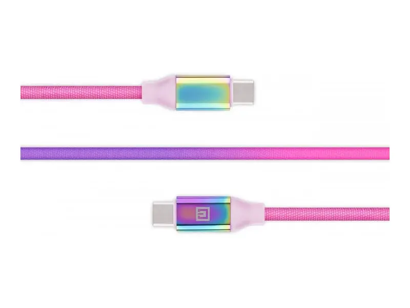 Кабель REAL-EL Premium USB Type C - Type C Rainbow 1m (EL123500053) - фото 6