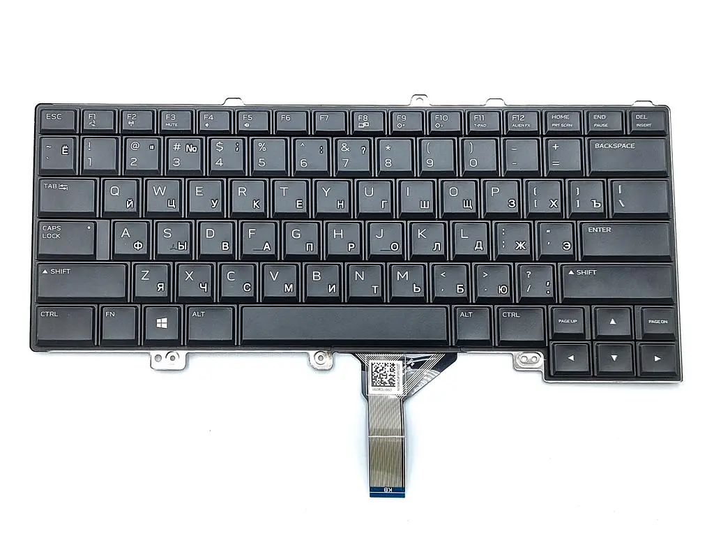 Клавіатура для DELL Alienware 15 R3, 15 R4 (RU Black з RGB підсвічуванням) Оригінал. - фото 3
