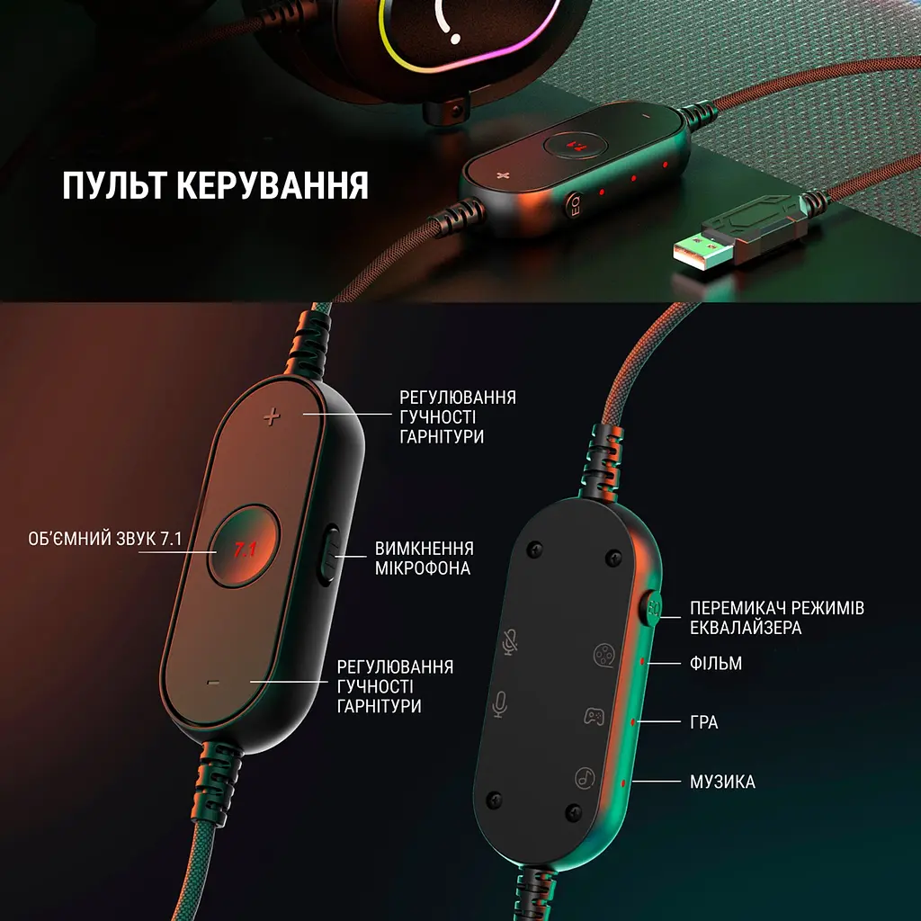 Гарнітура Fifine RGB H6 Black - фото 5