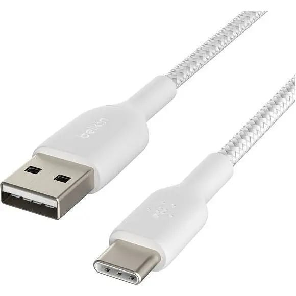 Кабель Belkin Boost Up Charge Braided USB-A to USB-C 1m White (CAB002BT1MWH) [158864] - фото 6