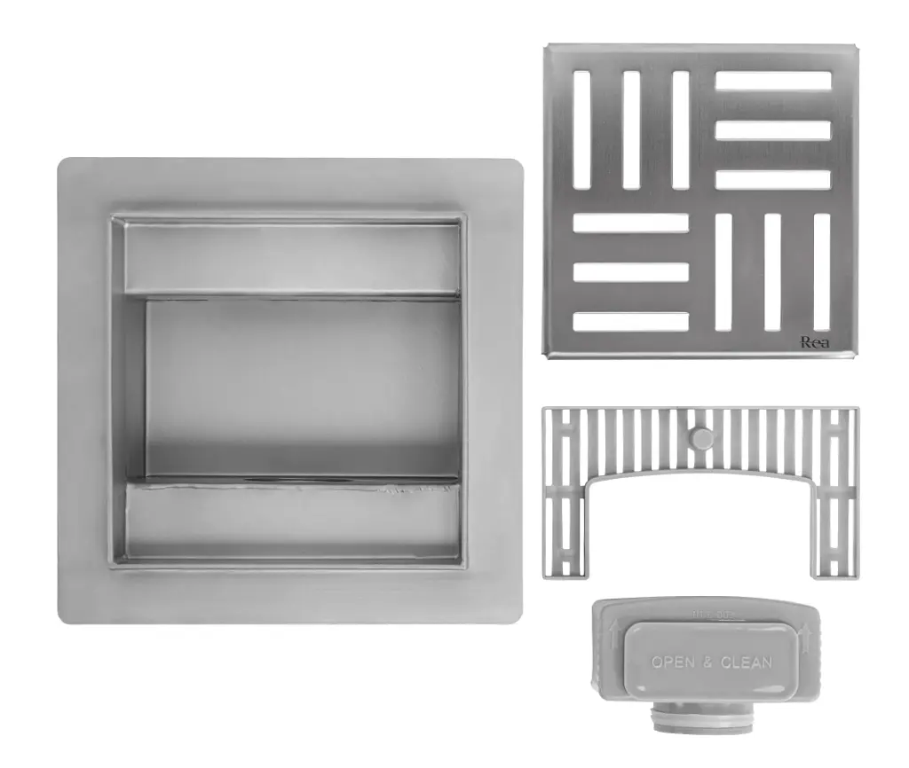 Трап для душу Rea Cross 12x12 nickiel brushed REA-G6200 - фото 3