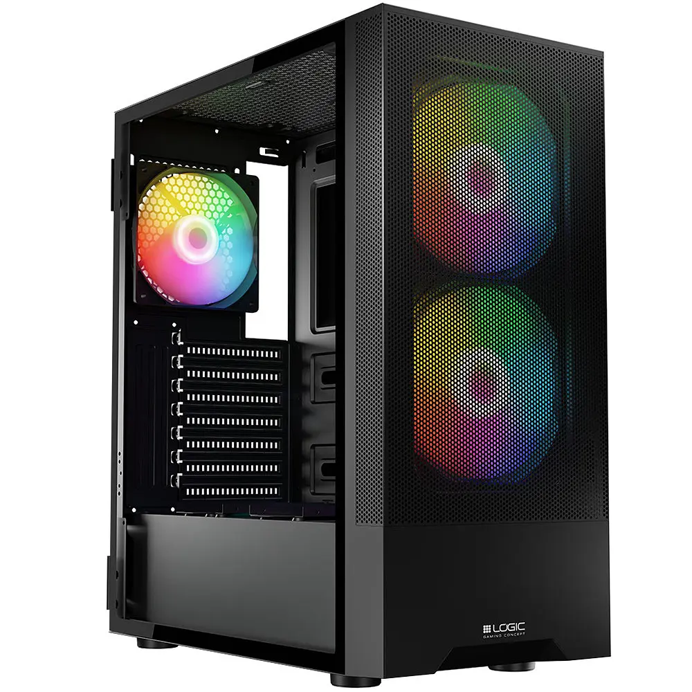 Корпус LogicConcept ARYA MESH+GLASS ARGB fans 2x140mm+1x120mm ЧОРНИЙ без Блок живлення ATX