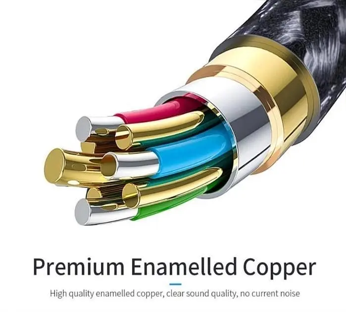 Аудіо-перехідник Type-C to AUX Mini-Jack 3.5 mm Essager 1М Кабель Аукс на Тайп-С (USB-C) Black-Grey (695523740259) - фото 4