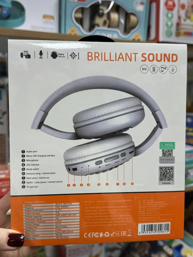 Наушники Bluetooth Hoco W23 Brilliant Sound white - фото 2