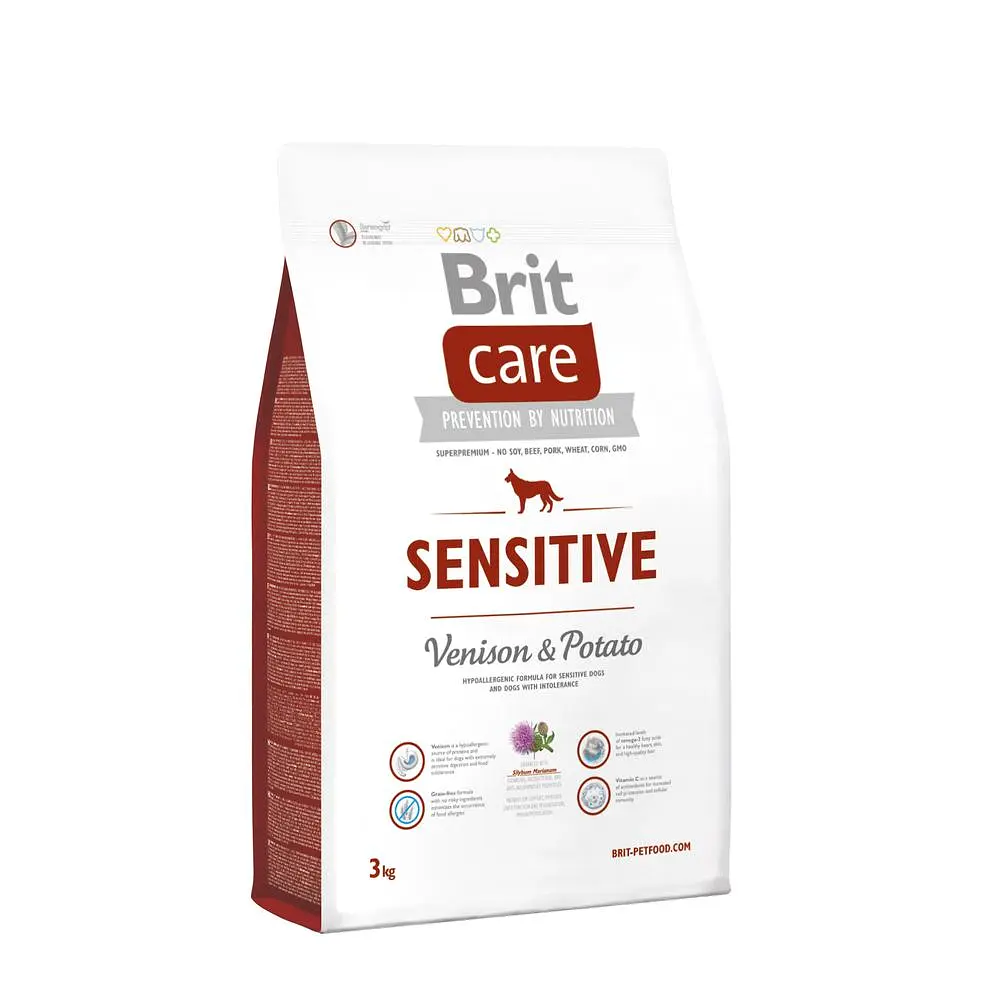 Сухий корм для собак Brit Care Sensitive Venison & Potato 3 кг з чутливим травленням (оленина) - фото 2