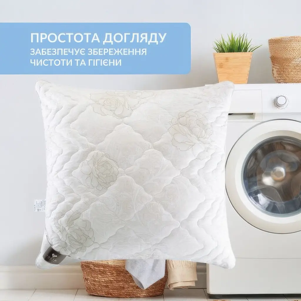 Подушка Ideia Air Dream Classic Розы чехол на молнии 70х70 см белая (8-11755*001) - фото 11