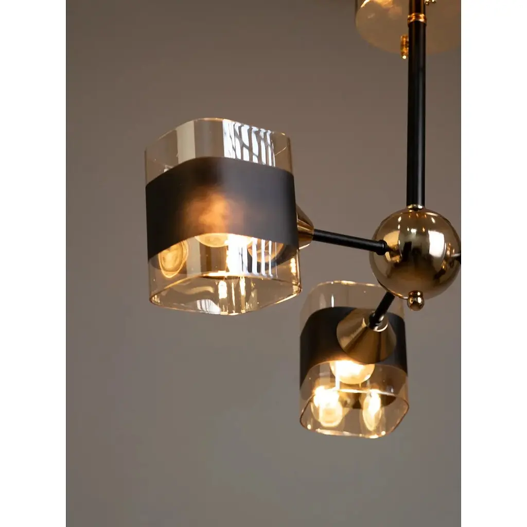 Люстра Brille LK-739C/3 E27 BK+GL - фото 3