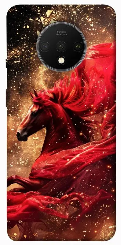 Чехол itsPrint Red sparkles Horse для OnePlus 7T - фото 1