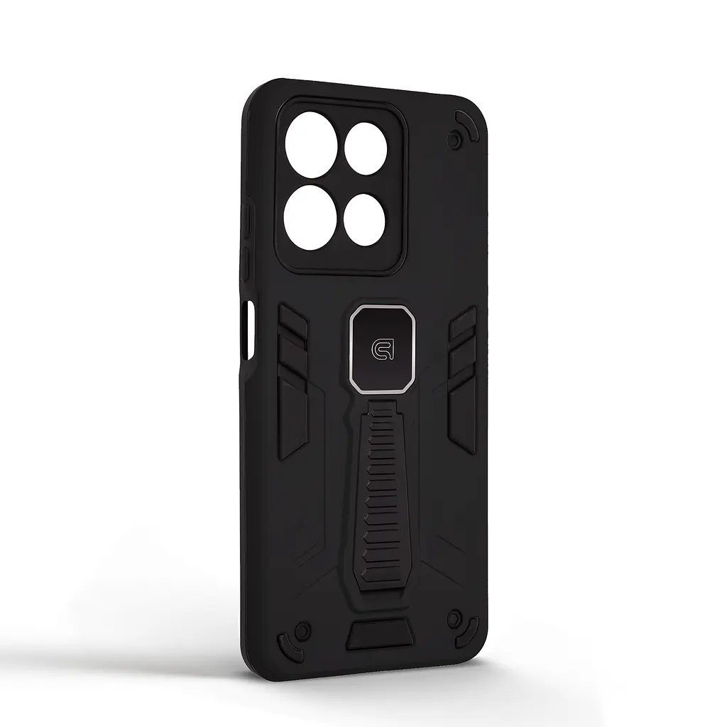 Чехол для Motorola G15/G15 Power/G17 Power 4G/G17 4G, Proover, черный, с подставкой и магнитом, противоударный, ударопрочный, бронированный, панель-накладка, защита всего корпуса, термополиуретан (TPU) + поликарбонат (PC), ArmorStandart (ARM91057) - фото 2
