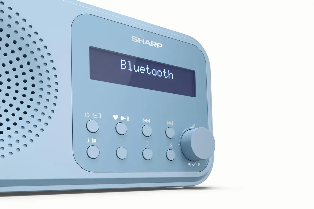 Радіоприймач портативний Sharp DRP420BL Blue DAB+, FM, Bluetooth, батарейки, мережа - фото 4
