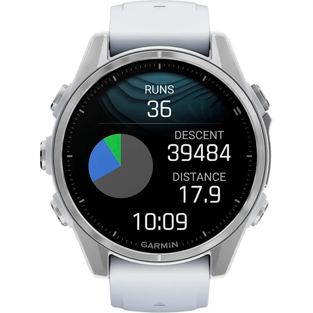 Смарт-годинник Garmin Fenix 8 AMOLED 43mm Silver with Whitestone Silicone Band (010-02903-00) [115071] - фото 11