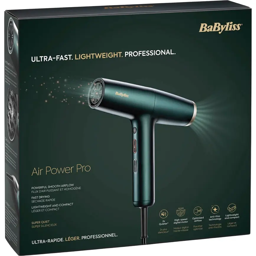 Фен BaByliss Air Power Pro зелений (D6555DE) - фото 8