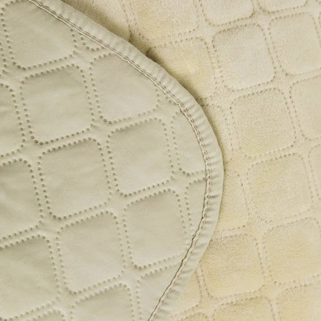 Покривало ТЕП Velour ромб круглий 240х180 см бежеве (4-00516_22456) - фото 4
