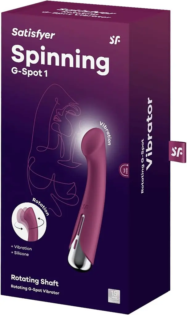 Вібратор Satisfyer Spinning G-Spot 1 16.5 см бордовий - фото 10