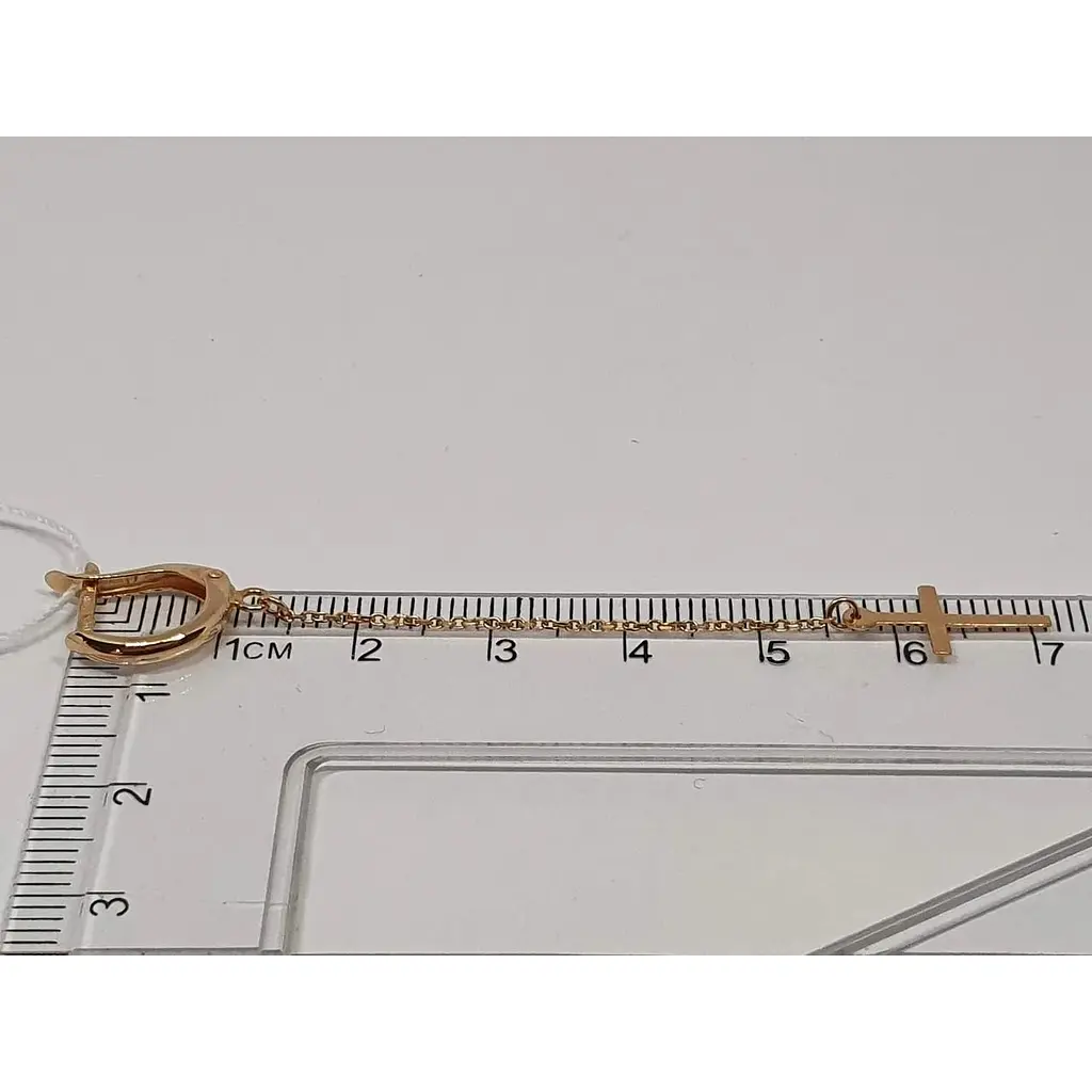 Золоті сережки Tango Хрестики. 470613 - фото 5