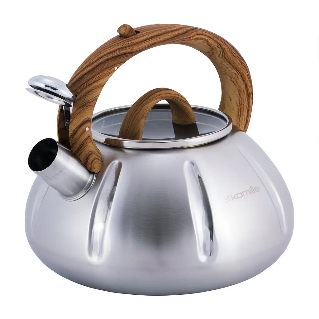 Чайник зі свистком Kamille KM-0671 3л дерево - фото 6