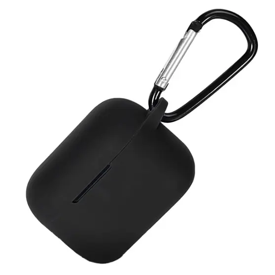 Чохол-накладка DK Silicone Candy Friendly з карабіном для Xiaomi QCY T10/T10 Pro/T11 (black) - фото 3