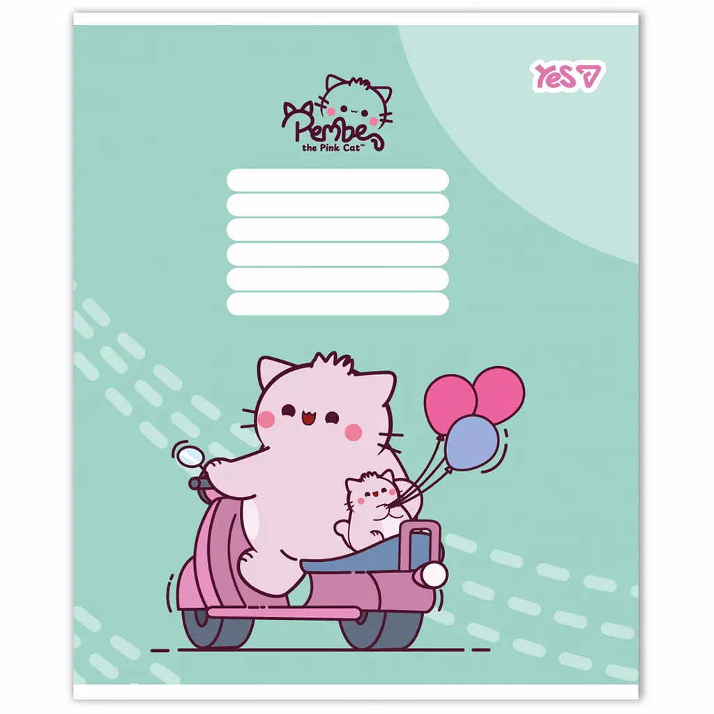 Набір зошитів Yes Pembe the cat 18 аркушів у клітинку 25 шт. (769090) - фото 6