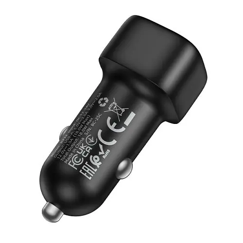 Автомобільне зарядне пристрій BOROFONE BZ34 Cloud single port QC3.0 чорний - фото 4