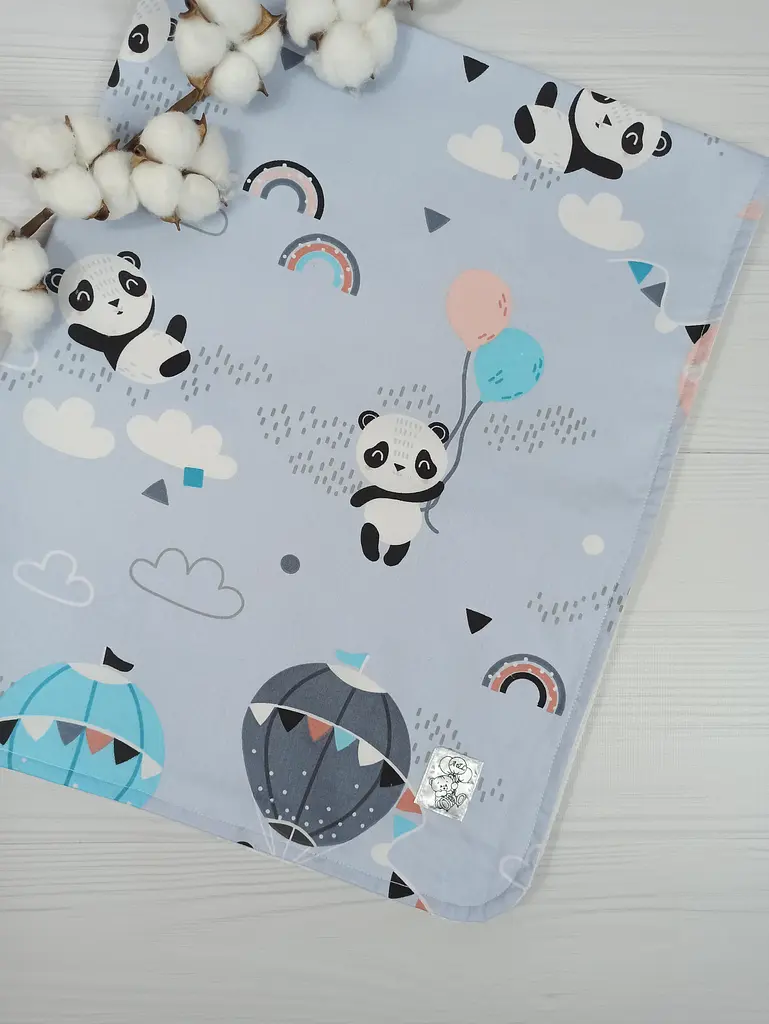 Пелюшки дитячі a.l.babybox Горох 50х80 см 3 шт. Біло-блакитний (NA 18170021) - фото 2