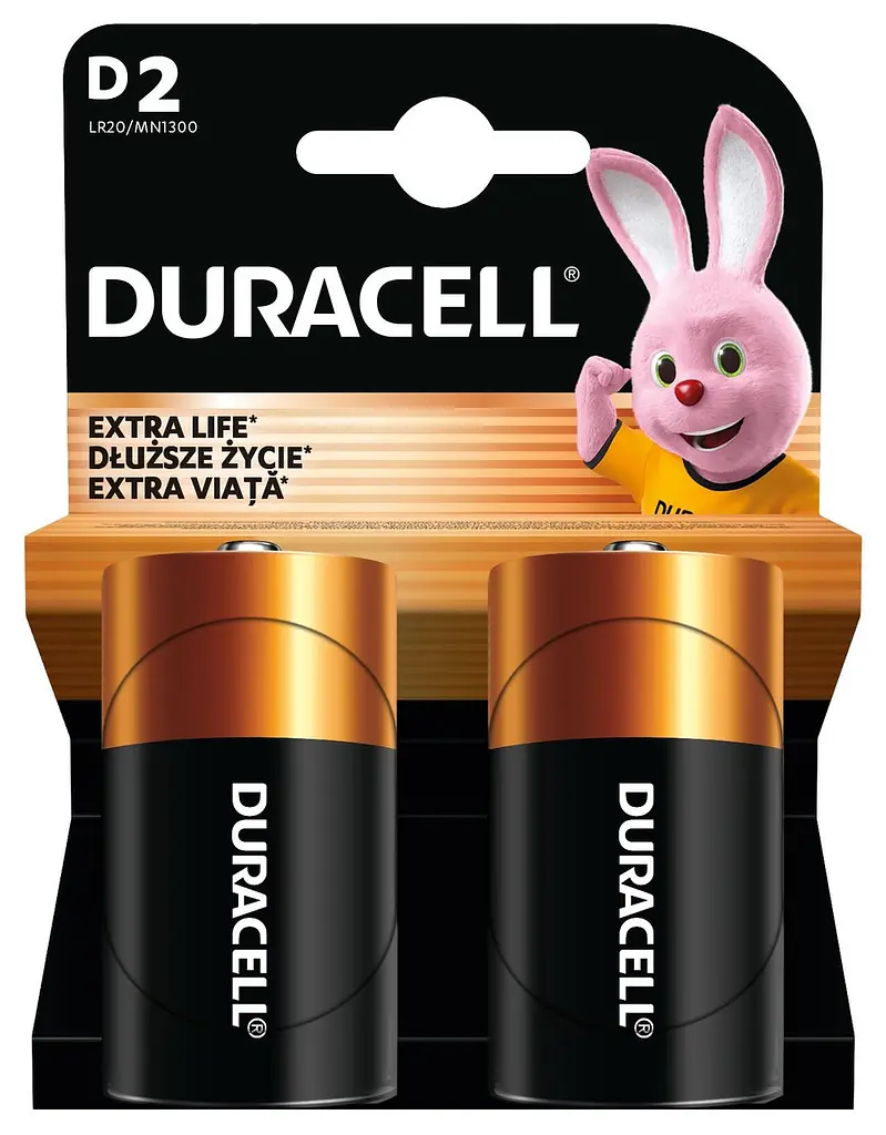 Лужні батарейки Duracell D, 2 шт. (6409611) - фото 2