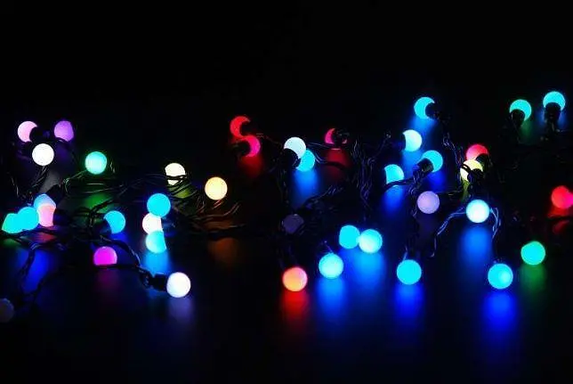Гірлянда матова кулька 28LED 5м (флеш) 10мм, Новорічна бахрама, Світлодіодна гірлянда, Вулична гірлянда - фото 5