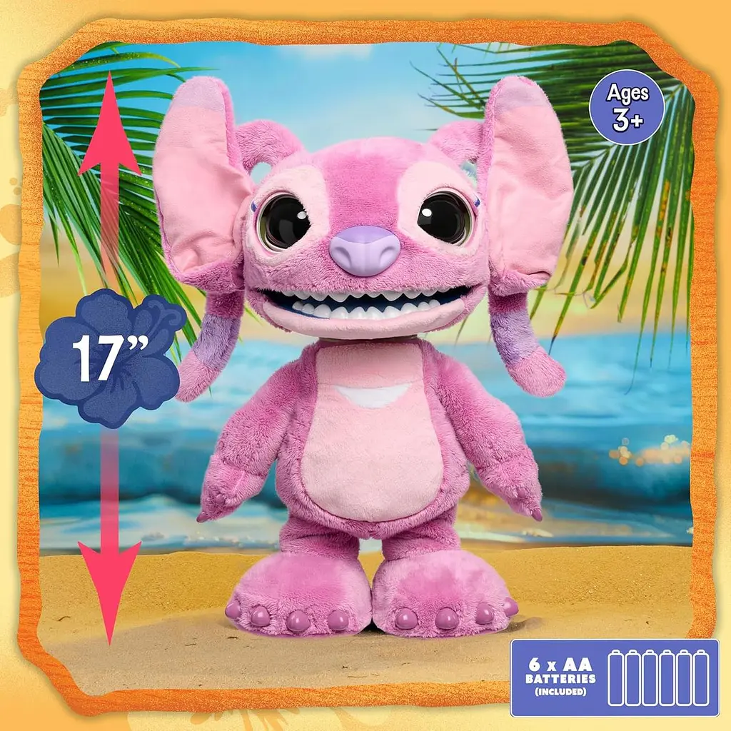 Інтерактивна м'яка іграшка Стич Ангел Disney Stitch Ultimate Angel Interactive 17 Plush 100 Sounds Just Play 31236 - фото 2
