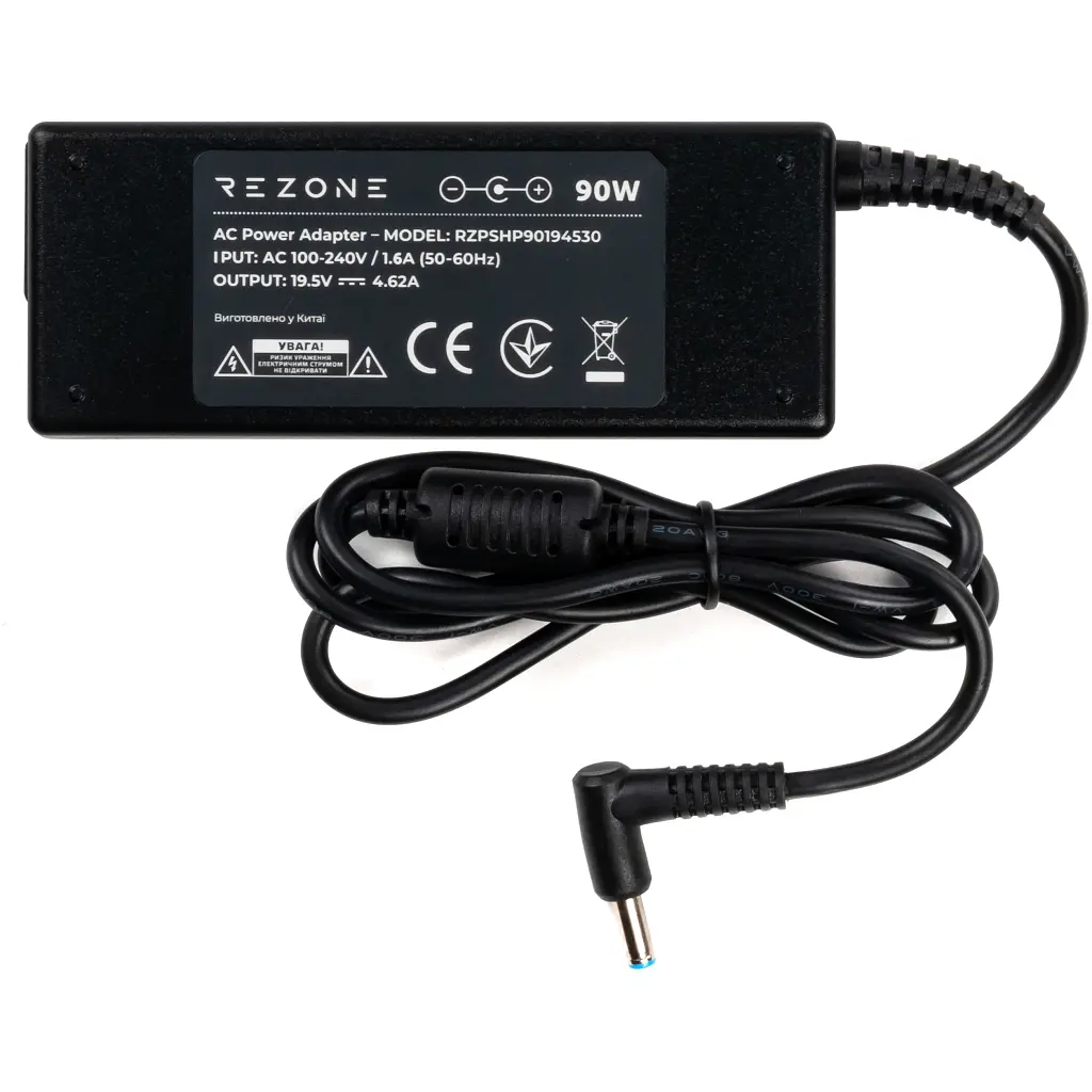 Блок питания для ноутбука Rezone HP 90W 19.5V 4.62А 4.5x3.0 RZPSHP90194530 - фото 2