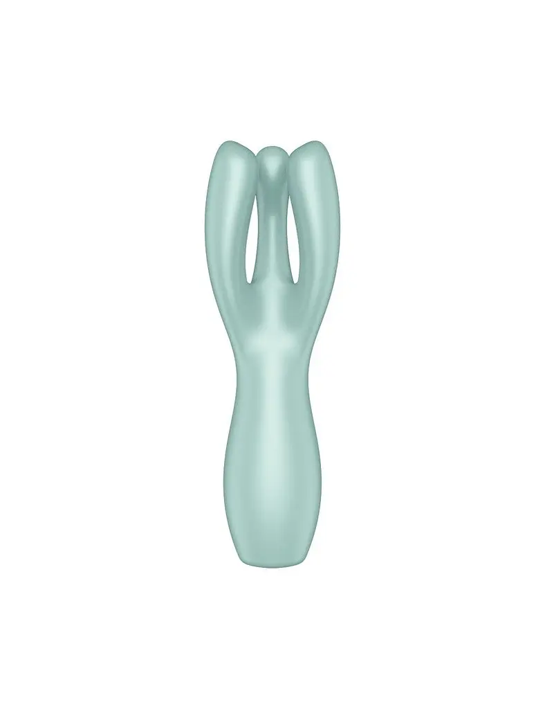 Кліторальний вібратор Satisfyer Threesome 3 Mint з трьома пальчиками - фото 3