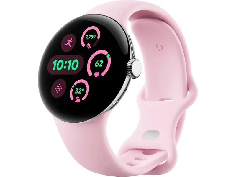 Смарт-годинник Google Pixel Watch 3 41 mm LTE Polished Silver Aluminum Case/Rose Quartz Active Band