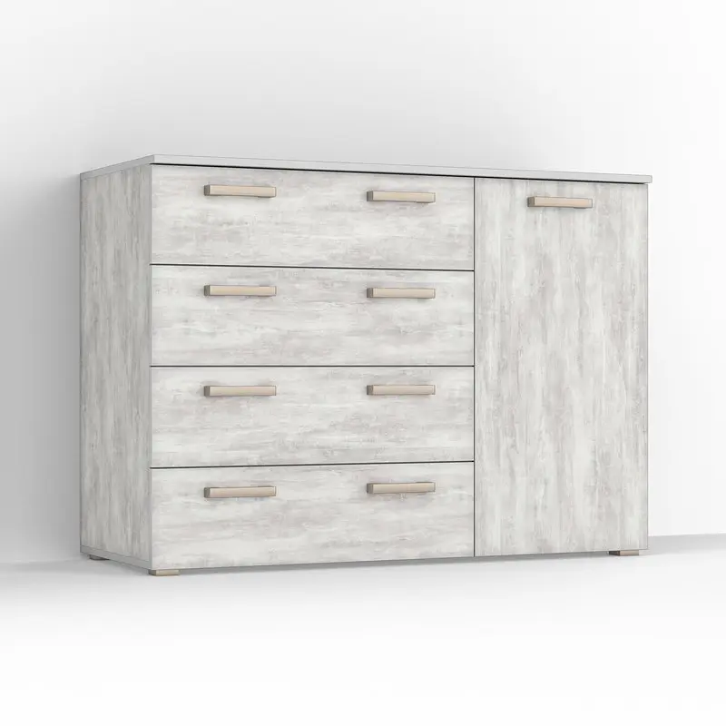Комод на 4 шухляди з дверима Idea ТКБ-364.4 Бетон урбан - фото 2