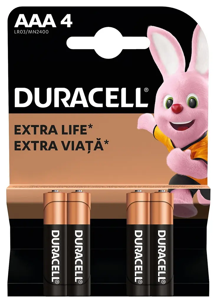 Лужні батарейки Duracell AAA, 4 шт. (6409629) - фото 2