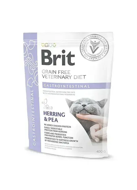Сухий корм для котів Brit GF Veterinary Diet Gastrointestinal оселедець та горох 400 г