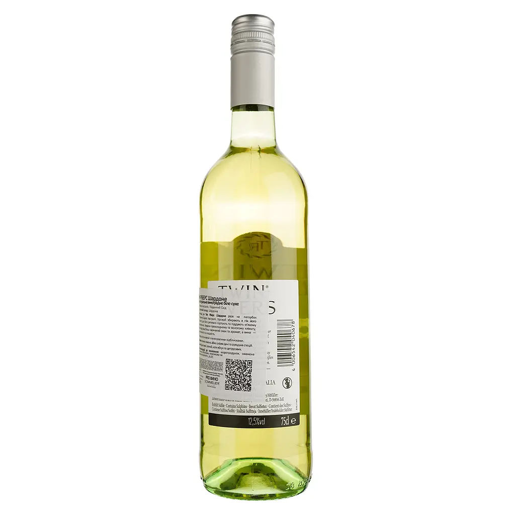 Вино Twin Rivers Chardonnay, белое, сухое, 0,75 л - фото 2