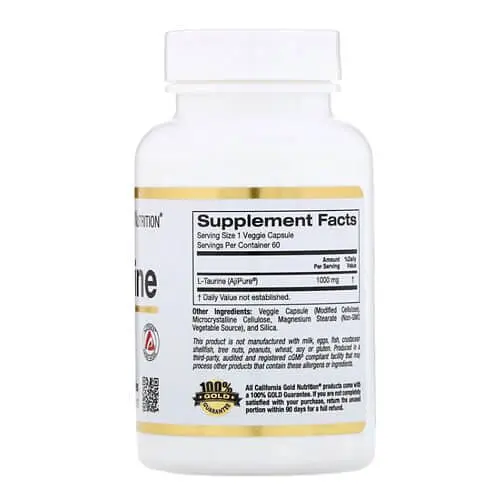 Таурин L-Taurine 1000 mg 60 капсул CGN vit0004866 - фото 2