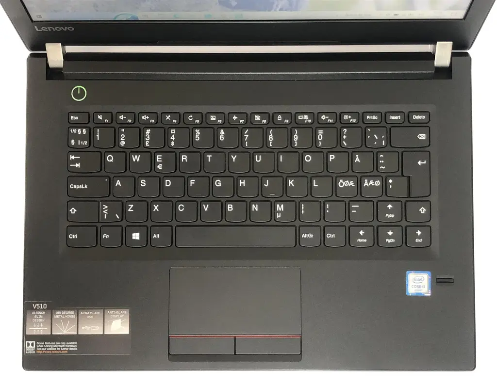 Ноутбук Lenovo V510-14IKB / 14" (1366x768) / i3-6006U / 4GB / 128GB SSD / Win10 - Б/в - фото 4