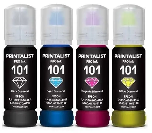 Комплект чорнил Printalist 101 для Epson L4150/L6160, 4x70 мл (PL101SET)