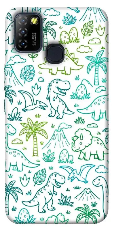 TPU чохол Demsky Dino pattern для Infinix Hot 10 Lite