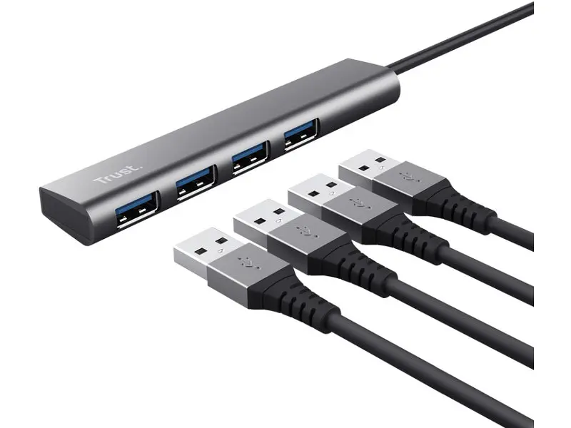 Мультипортовий адаптер Trust Halyx 4-Port USB-C Hub (24948) - фото 2