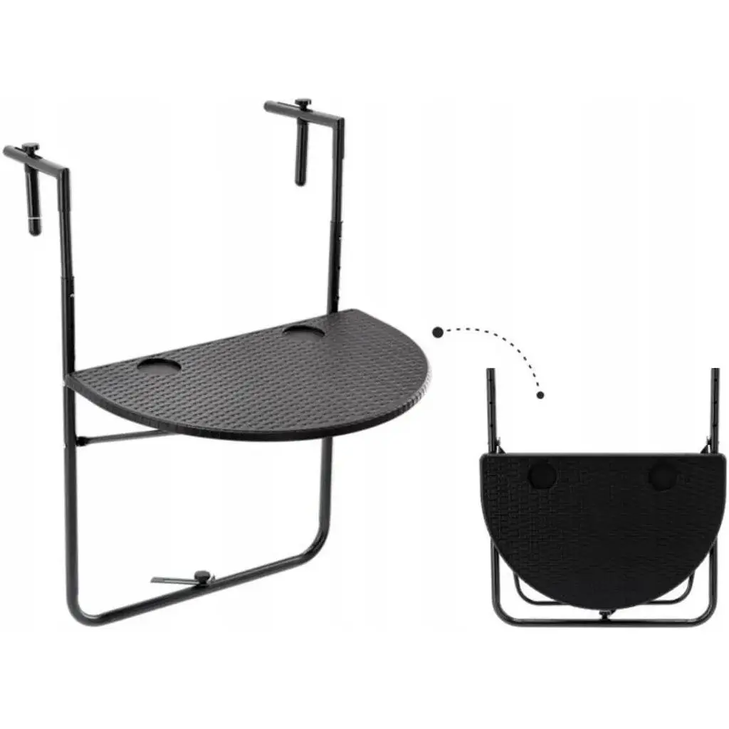 Підвісний столик Chomik Garden Line Mono балконний чорний - фото 9