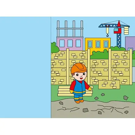 Набір для творчості Ранок Розфарбовуємо, вирізаємо, клеїмо: Хто будує дім? (С1364005У) - фото 4