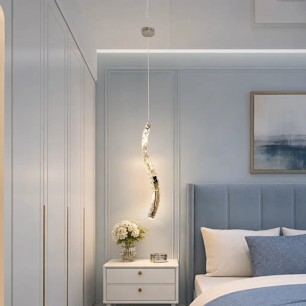 Хромований фігурний LED підвіс Artlight 625/1CH з прозорим склом та 3 режимами 13W - фото 2