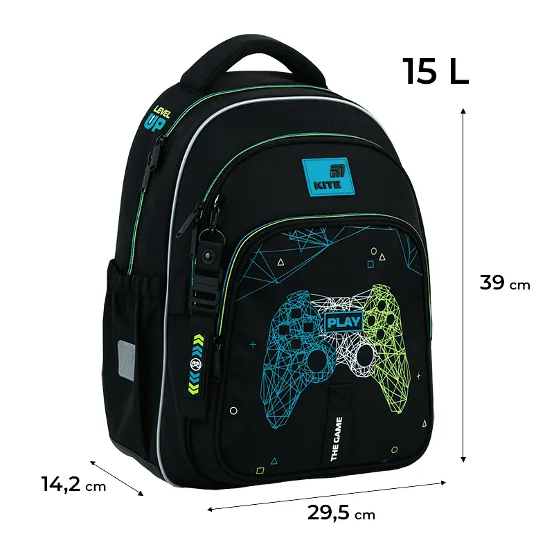 Рюкзак для початкової школи Kite Education 763M Next Level Чорний (K26-763M-4) - фото 3