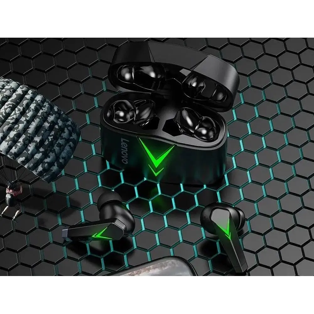 Наушники беспроводные Lenovo LP6 игровая гарнитура стерео в кейсе черная - фото 7